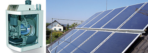 Ölheizung Buderus Ölbrennwertkessel SB 105
mit Solar zur Heizungsunterstützung